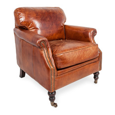 Cambridge Vintage Leather Armchair - Armchairs and Accent Chairs