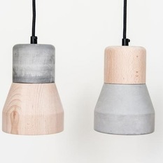 CEMENT WOOD Suspension Lamps - Pendant Lighting