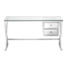 Dream Glass-top Desk - Desks And Hutches