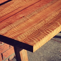 Spotted Gum Desk - Desks And Hutches