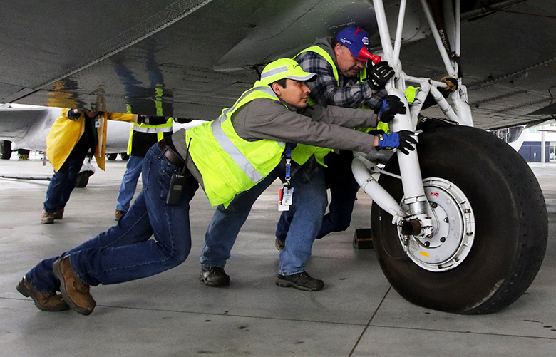 It’s human-horsepower in repositioning a rare Douglas DC-2 in the Aviation Pavilion at the Museum of Flight so  two more aircraft can be brought into it.

Ref to more photos online

Tuesday, Nov. 1, 2016

Northwest Wanderings