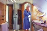 Emirates' A380s each have two shower spas on board, with five minutes worth of water per guest.