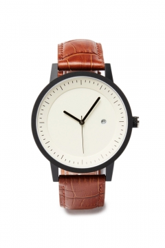 EARL 42MM Watch - Black / Tan Croc