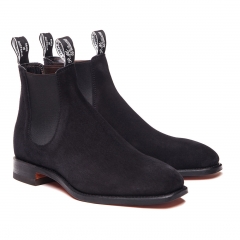 Suede Craftsman Black Boots