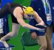 Final straw: Cate Campbell at the start of the 100-metre freestyle final.