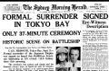 Front Page of The Sydney Morning Herald from September 03 1945