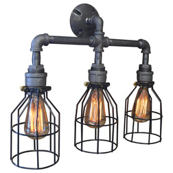 Industrial Bathroom Vanity Lighting by West Ninth Vintage