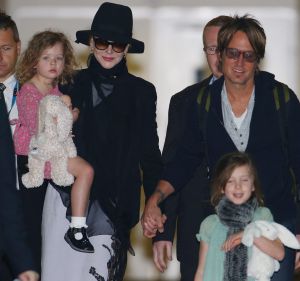 Nicole Kidman and Keith Urban with daughters Faith Urban and Sunday Rose Urban