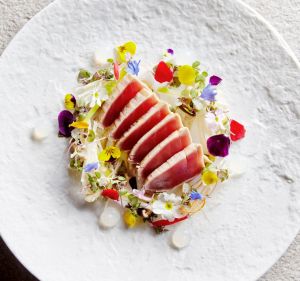 Delicate balance: Tuna tataki at Sokyo in Sydney.