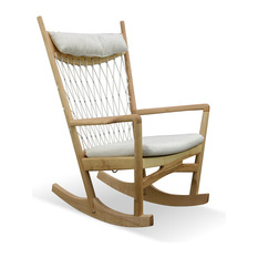 Replica Hans Wegner PP124 Rocking Chair - Beige - Rocking Chairs