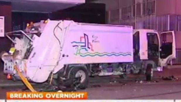 A City of Perth rubbish truck driver has died in hospital after being hit by a car on Monday morning.