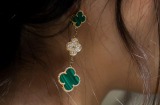 Malachite and diamonds from Van Cleef & Arpels' Vintage Alhambra collection.