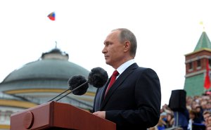 Vladimir Putin at a concert on the occasion of the day of the city of Moscow