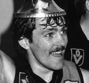 Dale Weightman with the 1980 premiership cup.