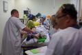 A patient is treated in St Vincent's Hospital after the Bourke Street rampage.