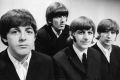 Portrait of British pop group The Beatles (L-R) Paul McCartney, George Harrison (1943 - 2001), Ringo Starr and John ...