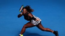 Serena Williams Belinda Bencic vs Serena Williams at the Rod Laver Arena. Day 2 of the Australian Open tennis tournament ...