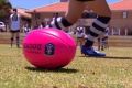 Mater Dei College in Edgewater is giving female students a chance to play and learn AFL.