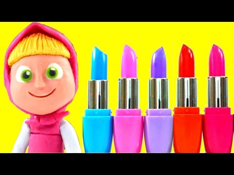 Masha Doing Makeup Masha Shops at the Beauty Shop Masha and The Bear Video Stop Motion Full Episodes