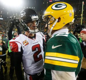 Face off: Matt Ryan and Aaron Rodgers have been the two best quarterbacks in the NFL this season.