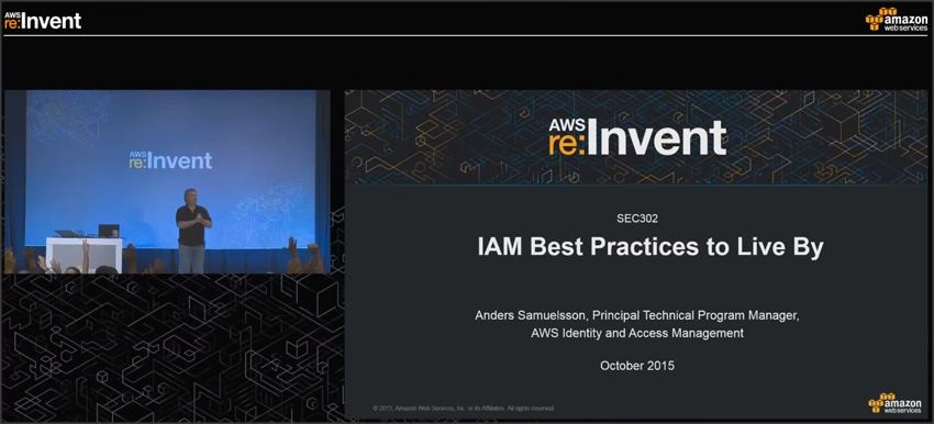 Melhores práticas do IAM a serem seguidas apresentadas no re:Invent 2015