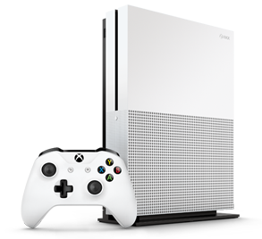 White Xbox One S with white controller