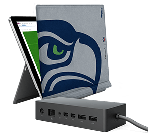 Surface Pro Dock and Special Edition NFL Type Cover. 