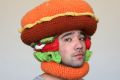 Phil Ferguson, aka Chiliphilly, who crochets his own unusual headwear.