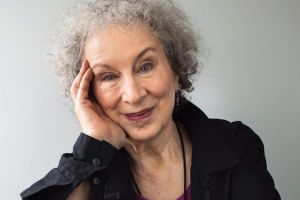 Author Margaret Atwood sits for a portait while promoting her new books "Angel Catbird" and "Hag-Seed" in Toronto on ...