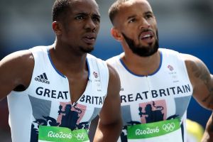 James Ellington (right), pictured with teammate Chijindu Ujah during the 2016 Rio Olympics.