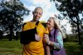 Big hearts: Age sport journalist Jesse Hogan and his incredible mum Maree.
