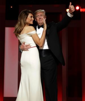 President Donald Trump dances with First Lady Melania Trump at the Liberty Ball.