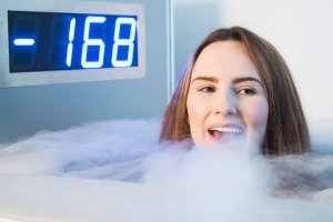 Cryotherapy involves blasting your body with liquid nitrogen cooled to between minus 150 and 200 degrees celsius.