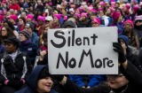 Demonstrators gather during the Women's March on Washington in Washington, D.C.