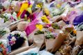 Mourners paid tribute to those killed in the Bourke Street Mall on Friday.