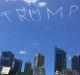 "Trump" appears in skywriting over Sydney. 