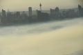 Heavy smog over Sydney last October.
