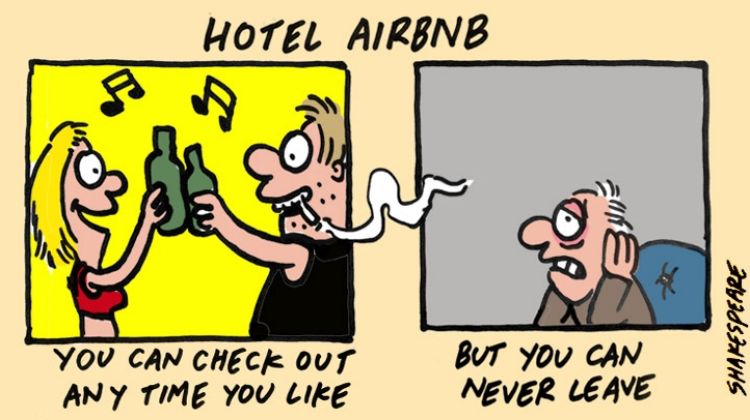 More than a third of Airbnb "hosts" reportedly have more than one property.