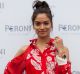 Shanina Shaik was dressed to impress at the Peroni marquee for Alfa Romeo Portsea Polo on Saturday.