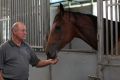 Hoping for more luck: Trainer Gary Nickson with Alpha Miss. His latest hope, Sweet Bouquet, has shown speed at both her ...
