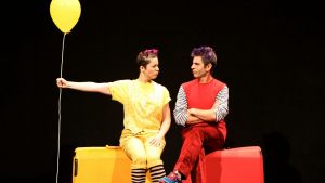 Wife and husband team Christina Gelsone and Seth Bloom play sister and brother in <i>Air Play</i>.