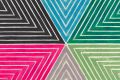 Frank Stella's <i>Star of Persia II</i> from the <i>Star of Persia</i> series  where the stripes and lines develop a ...