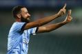 Another one: Alex Brosque's sharp finish opened the scoring against Adelaide.