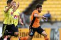 Late win: Brisbane Roar left it to the last few minutes to beat the Phoenix in Wellington.