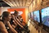 Team Canyon-SRAM cyclists using virtual training tool