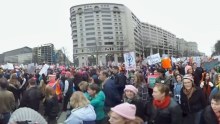 360 video still of Women's March on Washington