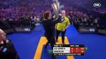 Darts trophy grabbed by fan mid match