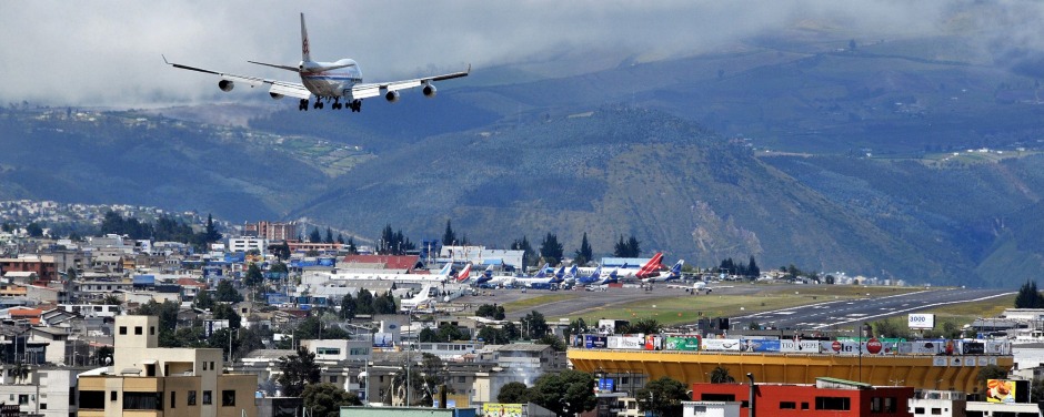 C062WC Boeing 747 landing at Mariscal Sucre international airport Quito Ecuador