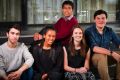 A group of last year's VCE students, one year on: Andrew Vassett, Rebecca Subbiah, Ashlyn Field, Matt Bunney, and ...