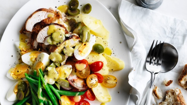 Adam Liaw's chicken Nicoise salad.